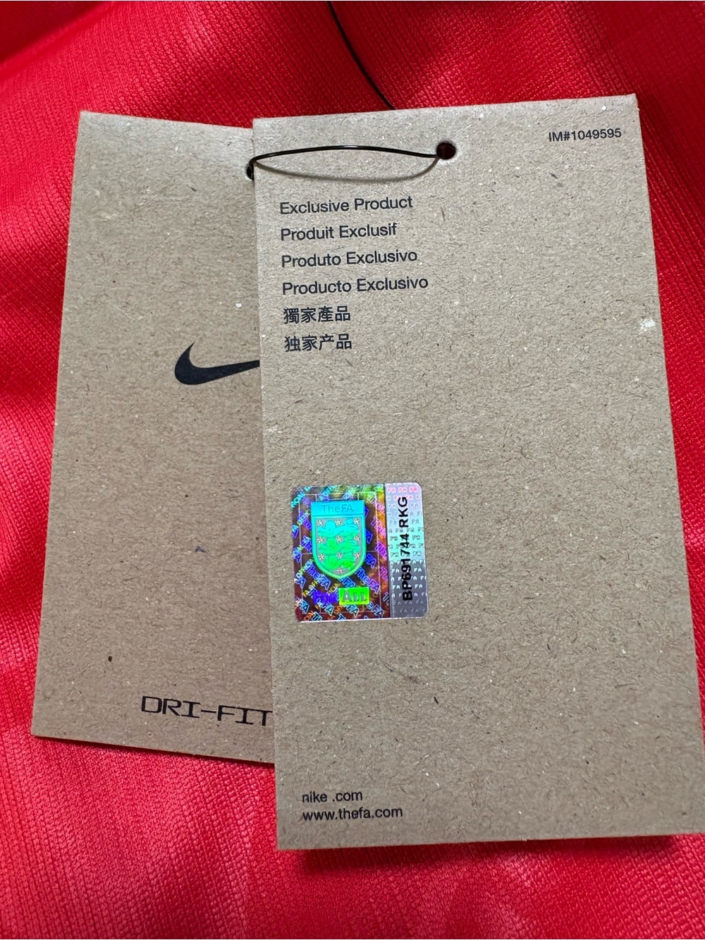 Nike Red England Away Soccer Jersey with Navy Trim World Cup 2026 - Picture 5 of 8